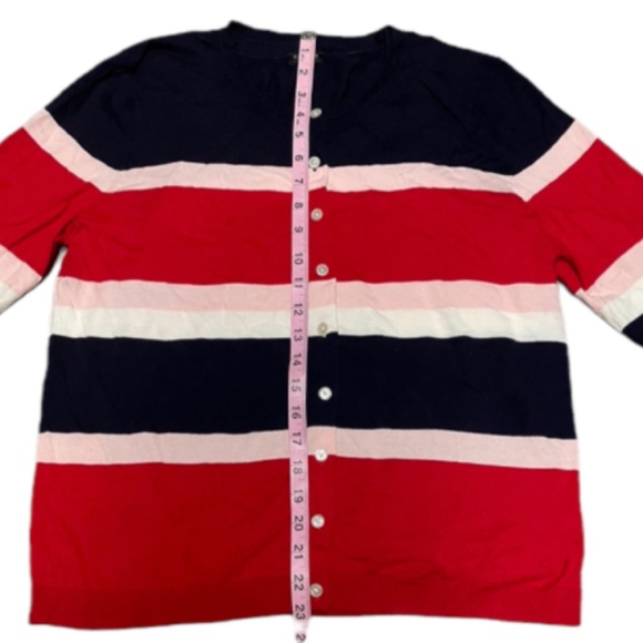 Talbots Striped Cardigan and Tank Top Set Size Large Petite - Picture 6 of 11